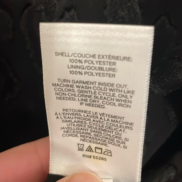 Express Women Tunic XS Black Semi Sheer Animal Print Monochrome Contemporary - Picture 12 of 16